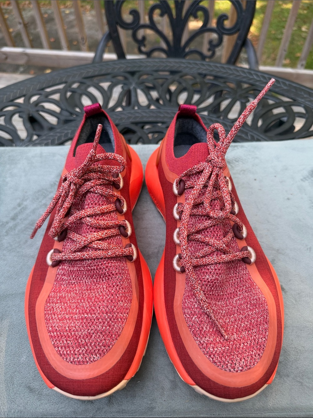 allbirds Women's Red Knit Lace-Up Sneakers